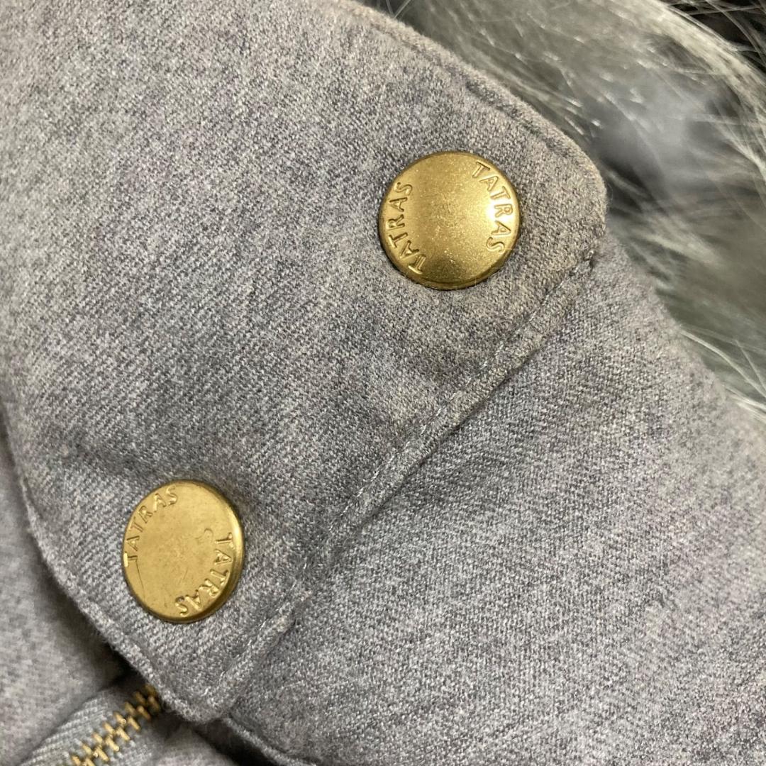 14098タトラス ルセラ ファー ダウンベスト グレー LTA184572 S