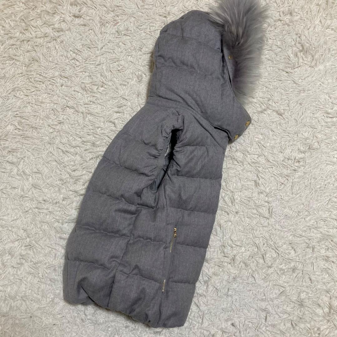 14098タトラス ルセラ ファー ダウンベスト グレー LTA184572 S