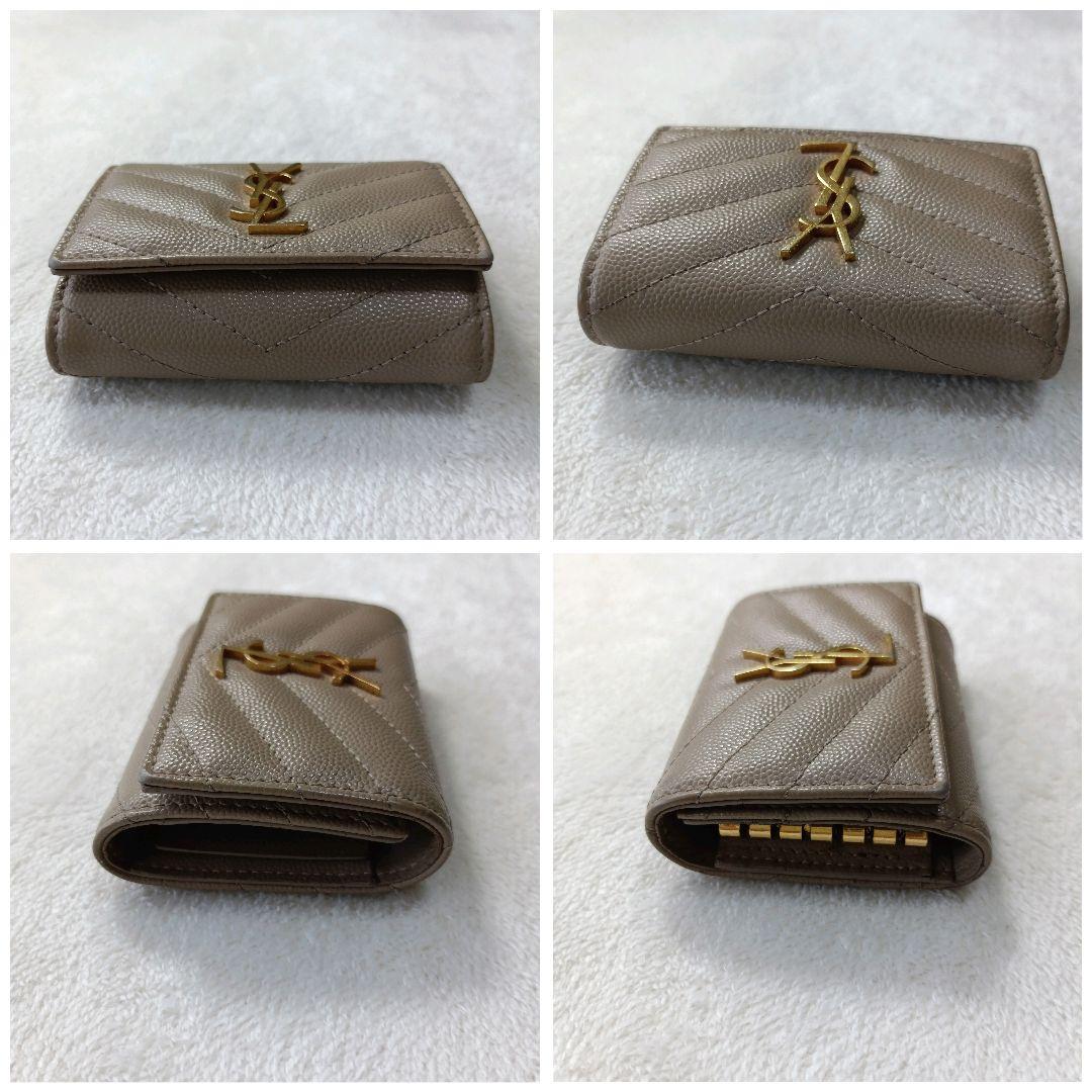 ​極美品♪サンローラン 6連キーケース マトラッセ キャビアスキン ゴールド金具