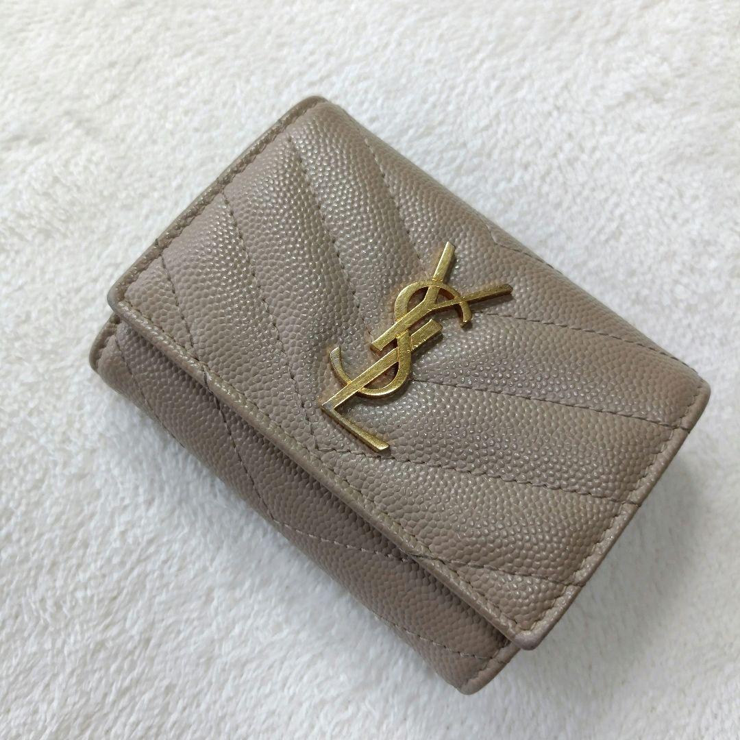 ​極美品♪サンローラン 6連キーケース マトラッセ キャビアスキン ゴールド金具