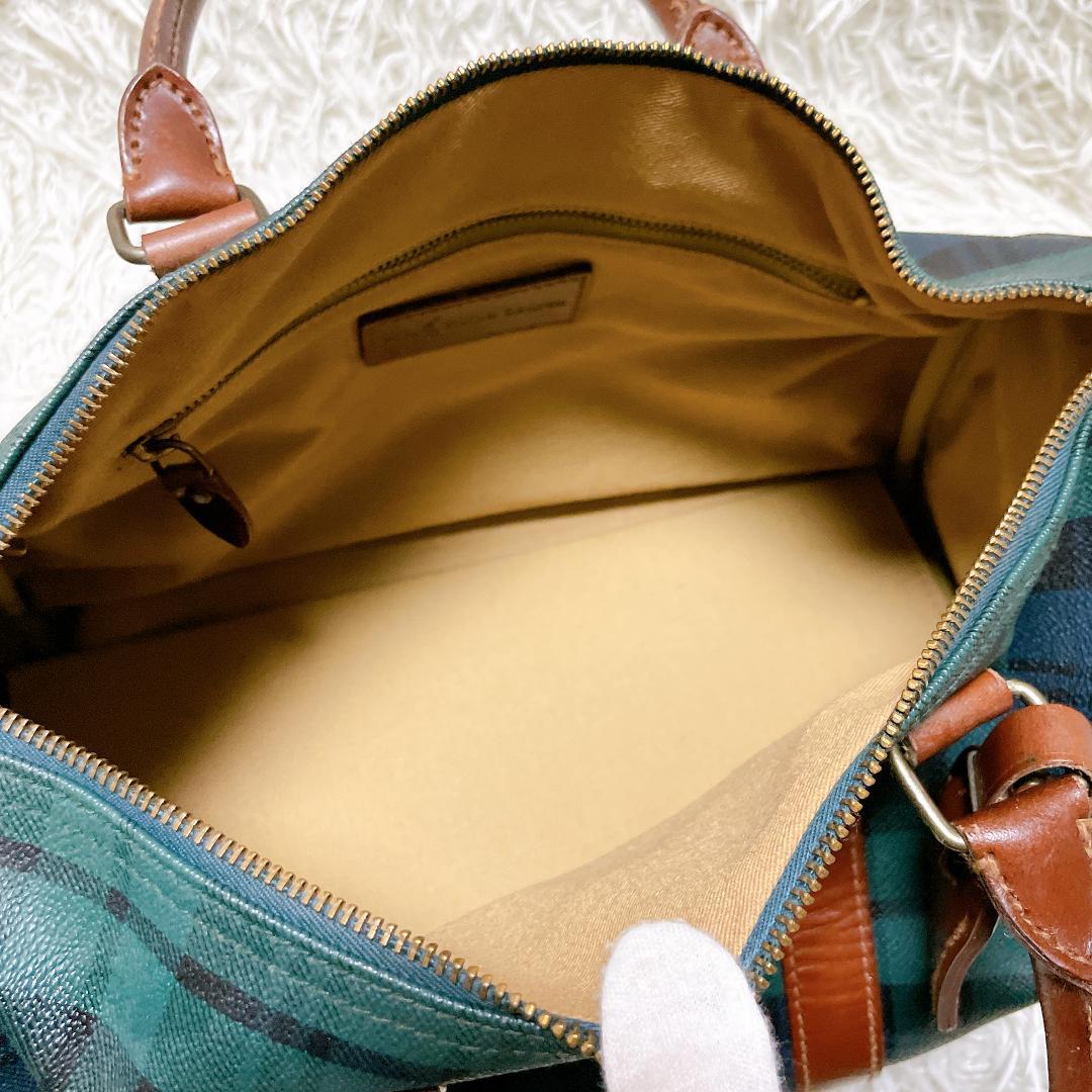 ポロラルフローレン ヴィンテージ ミニボストンバッグ PVC ブラックウォッチ