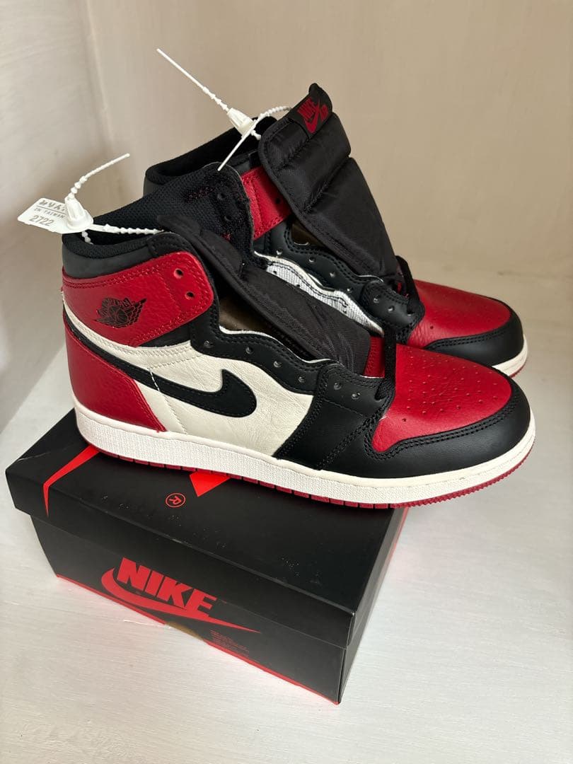 シューズ(女性用) NIKE GS AIR JORDAN RETRO HIGH BRED TOE
