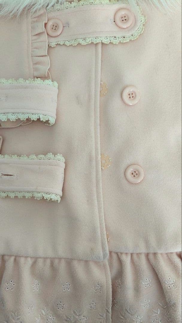 リズリサ　ポンチョ　コート　ケープ　ピンク アウター　ファー