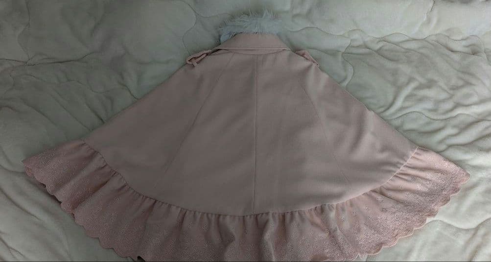 リズリサ　ポンチョ　コート　ケープ　ピンク アウター　ファー