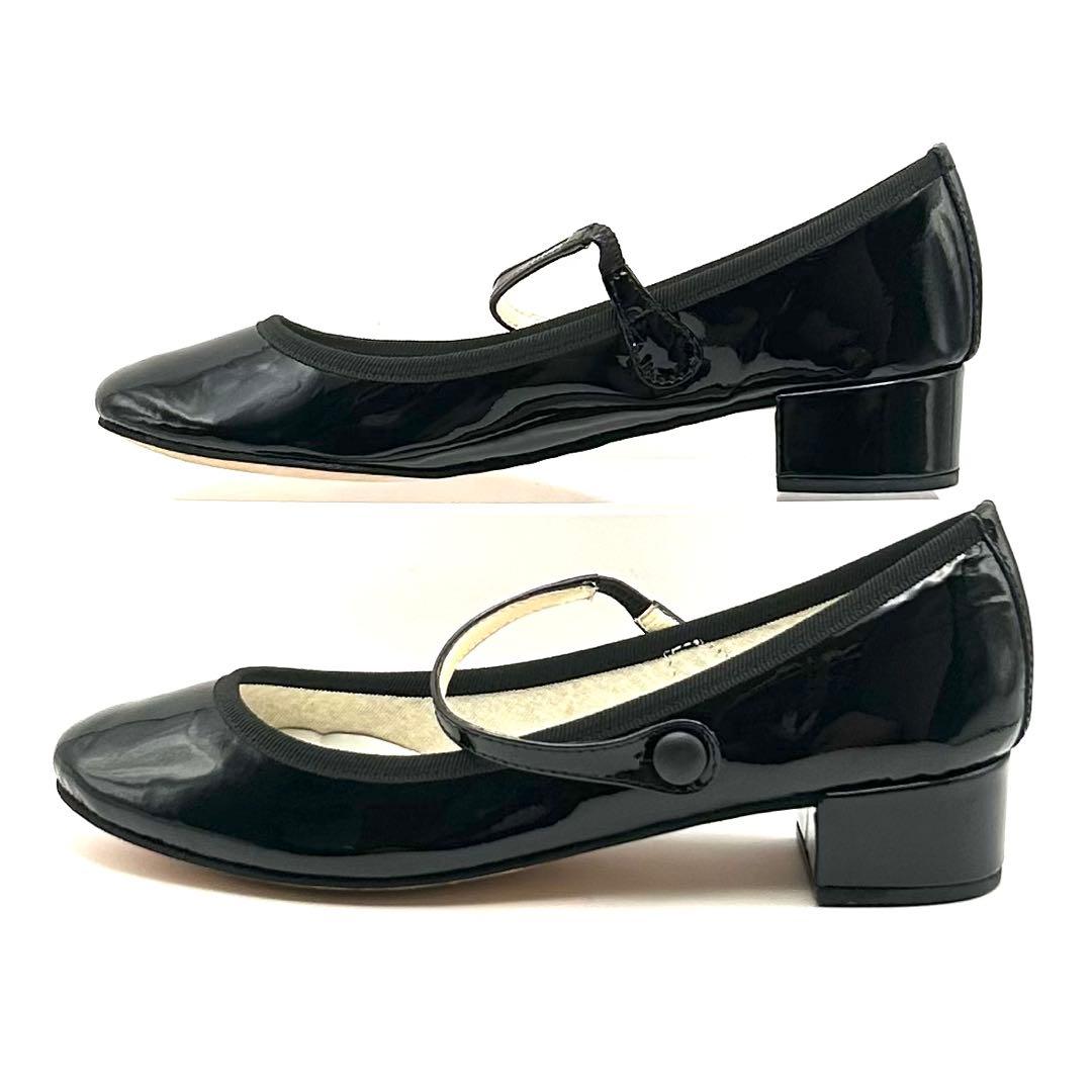 未使用級✨ repetto 【38】 パンプス ローズ メリージェーン ブラック