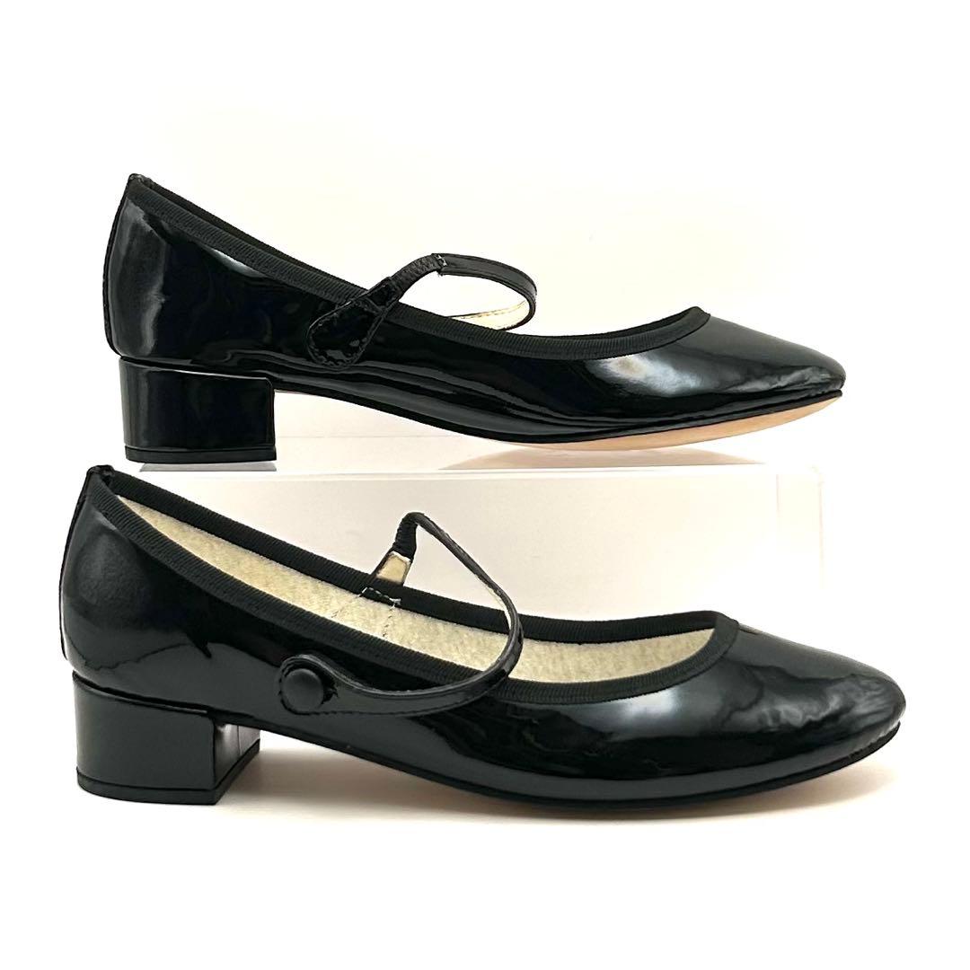 未使用級✨ repetto 【38】 パンプス ローズ メリージェーン ブラック