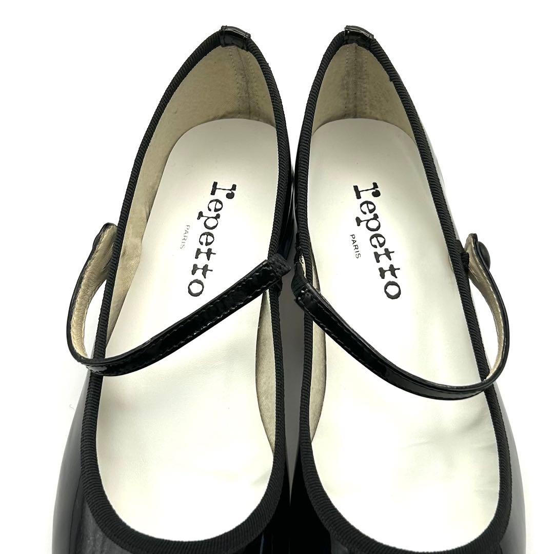 未使用級✨ repetto 【38】 パンプス ローズ メリージェーン ブラック