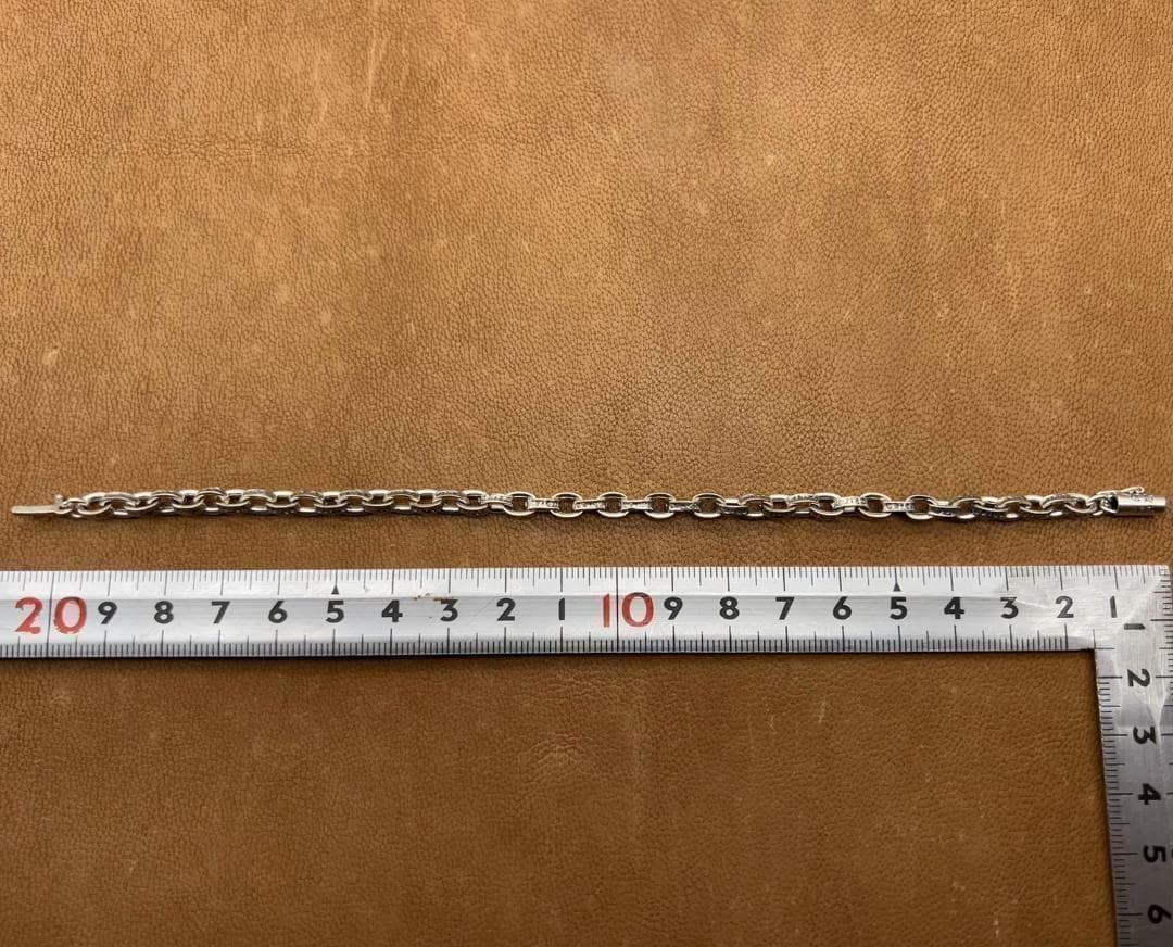 ペーパーチェーン ブレスレット シルバー 925 20cm 4204