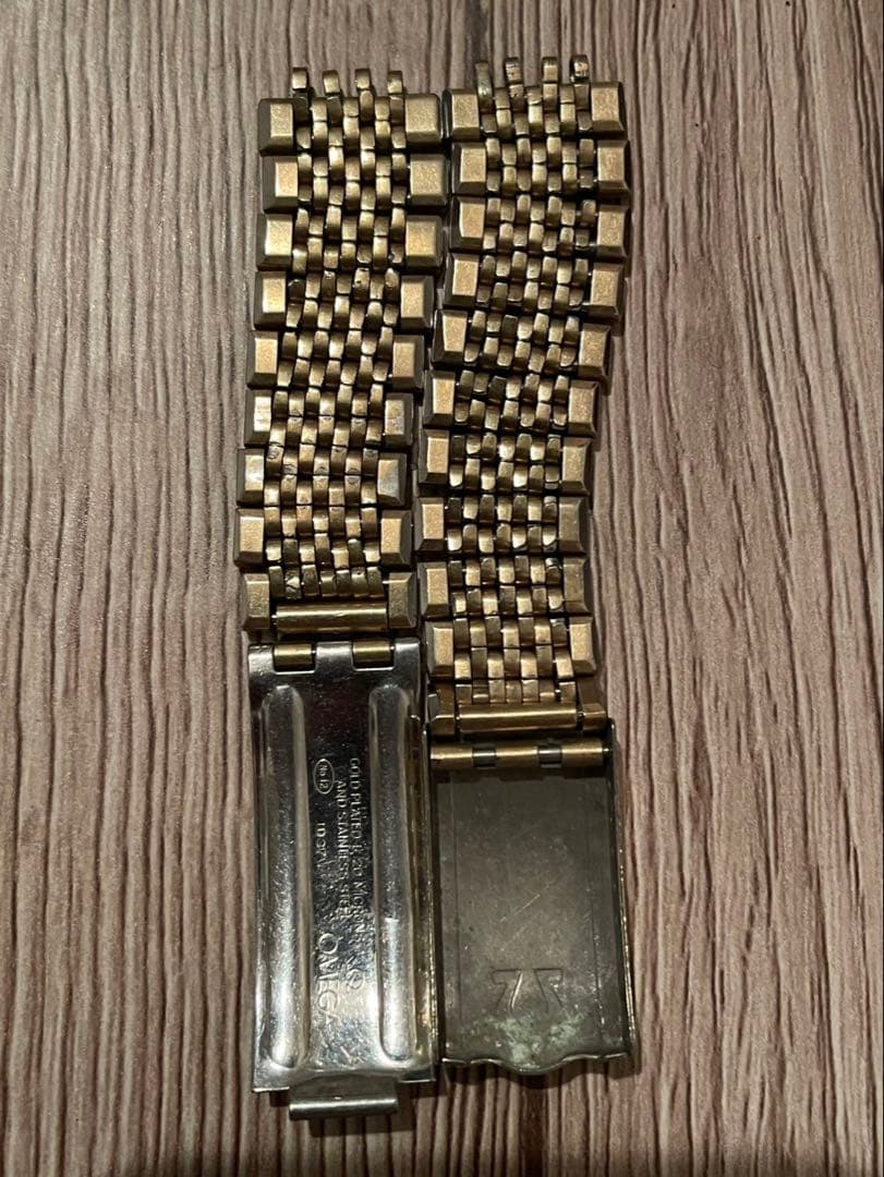 オメガ 純正ブレス 金メッキ 1037 ジャンク 美品