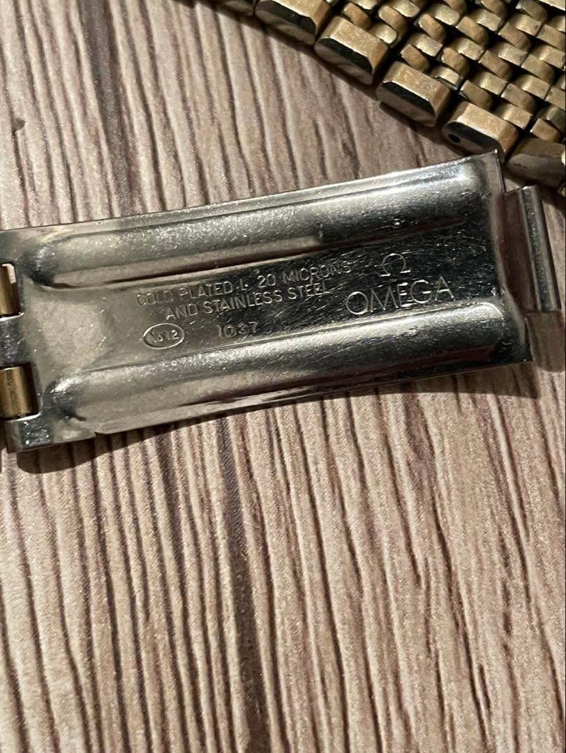 オメガ 純正ブレス 金メッキ 1037 ジャンク 美品