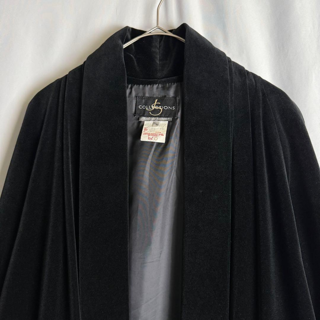 カナダ製 80s JS COLLECTIONS ベルベット ロング コート XL