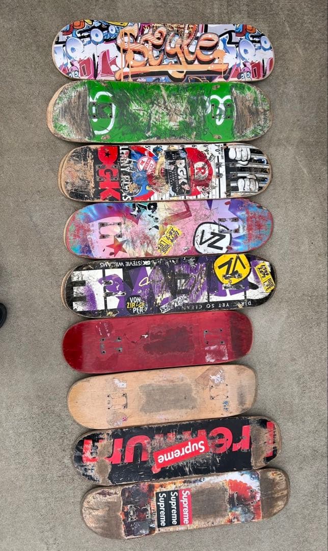 スケートボード 廃デッキ 10枚セット