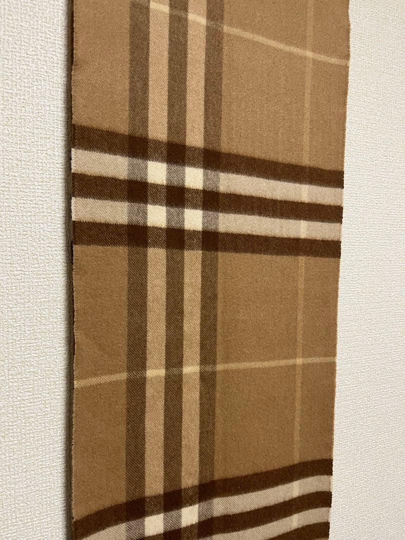 BURBERRY　バーバリー　マフラー　カシミア100％　ミッドキャメル