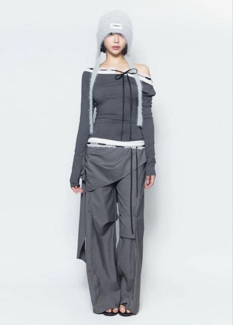 パンツ theredthread S drape tail pants