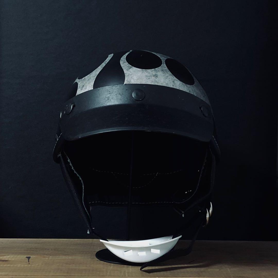 ポリスヘルメット　ショーティー　ポリヘル　新品未使用　エイジング加工　小帽体