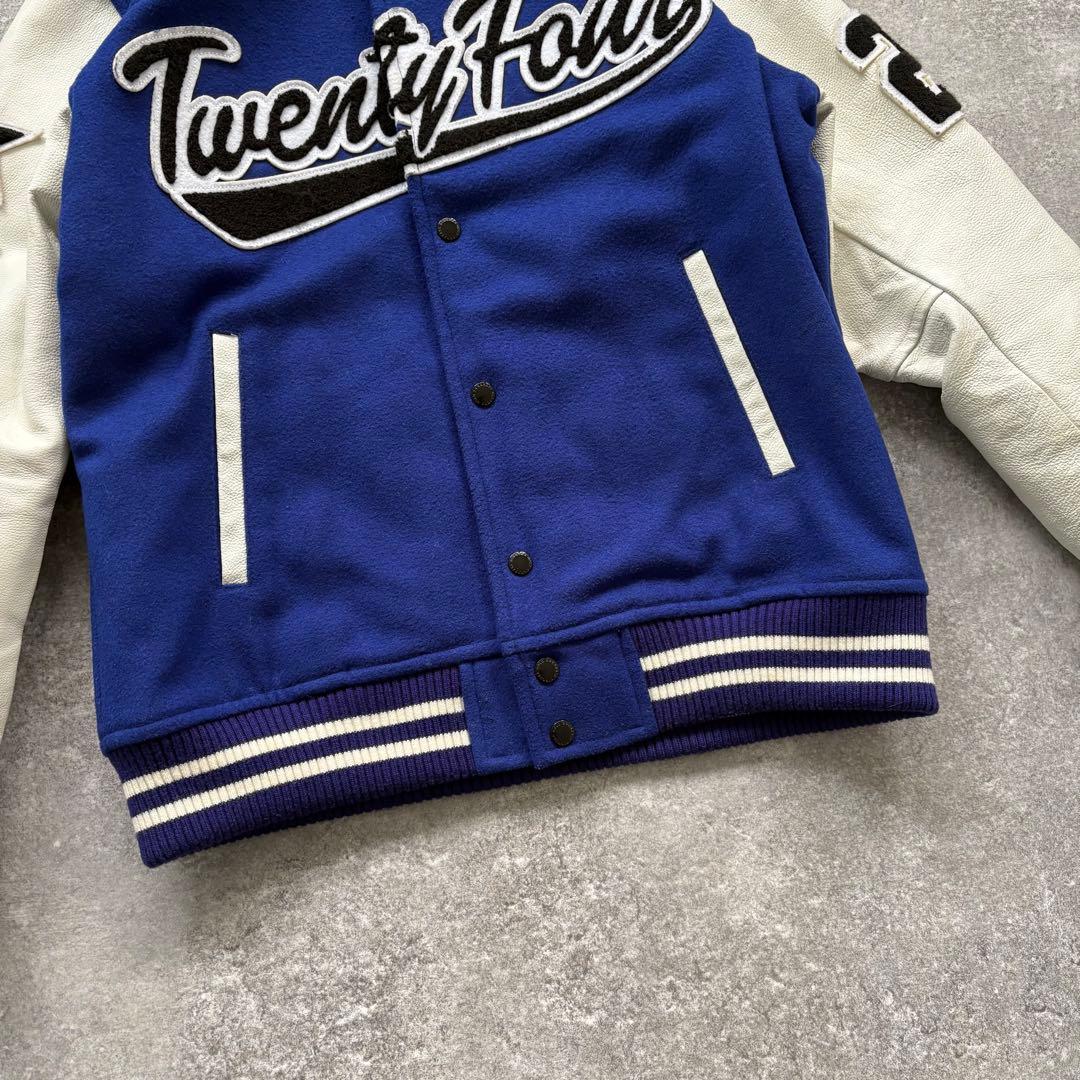 【24KARATS】 スタジャン カウレザー 牛革 キルティング ワッペン 刺繍