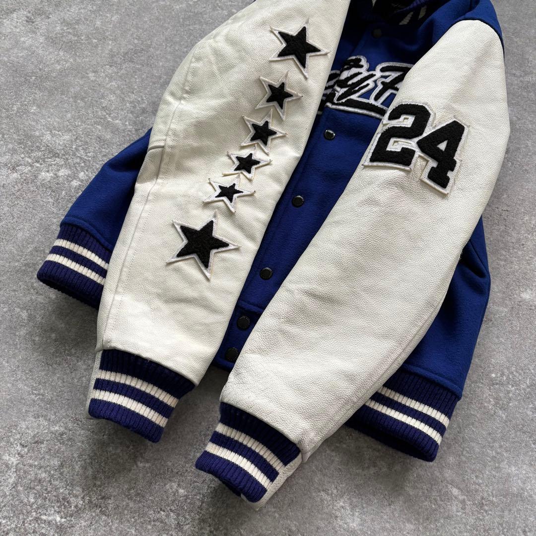 【24KARATS】 スタジャン カウレザー 牛革 キルティング ワッペン 刺繍