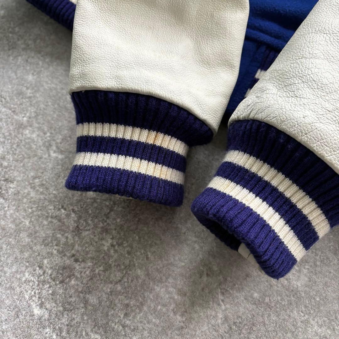 【24KARATS】 スタジャン カウレザー 牛革 キルティング ワッペン 刺繍