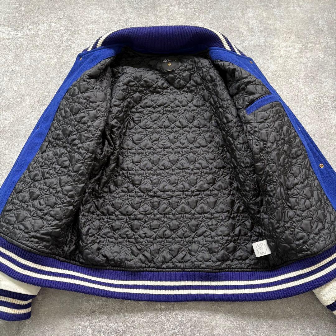 【24KARATS】 スタジャン カウレザー 牛革 キルティング ワッペン 刺繍