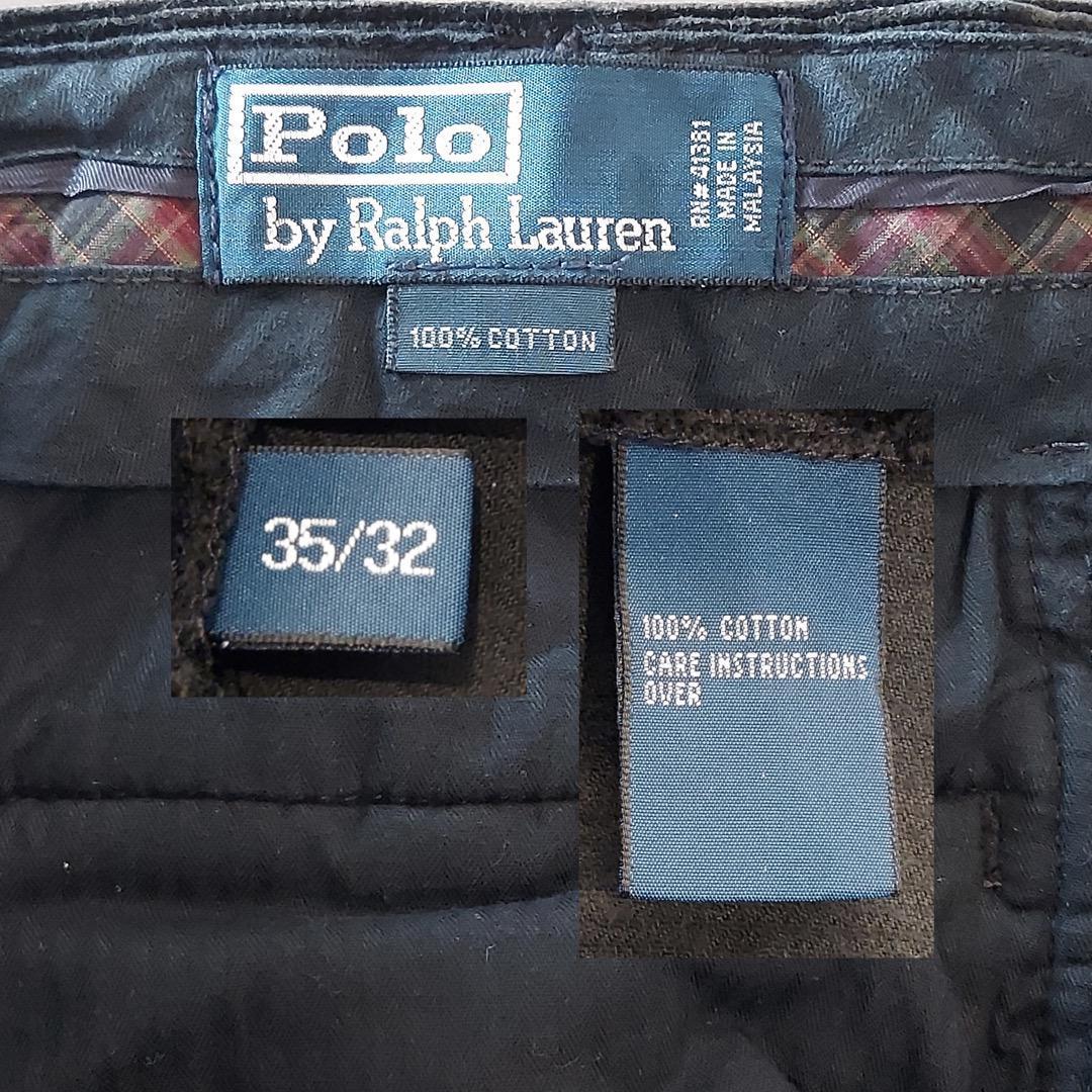 ポロバイ ラルフローレン W35 ポロチノ コーデュロイ 90s 黒 15527