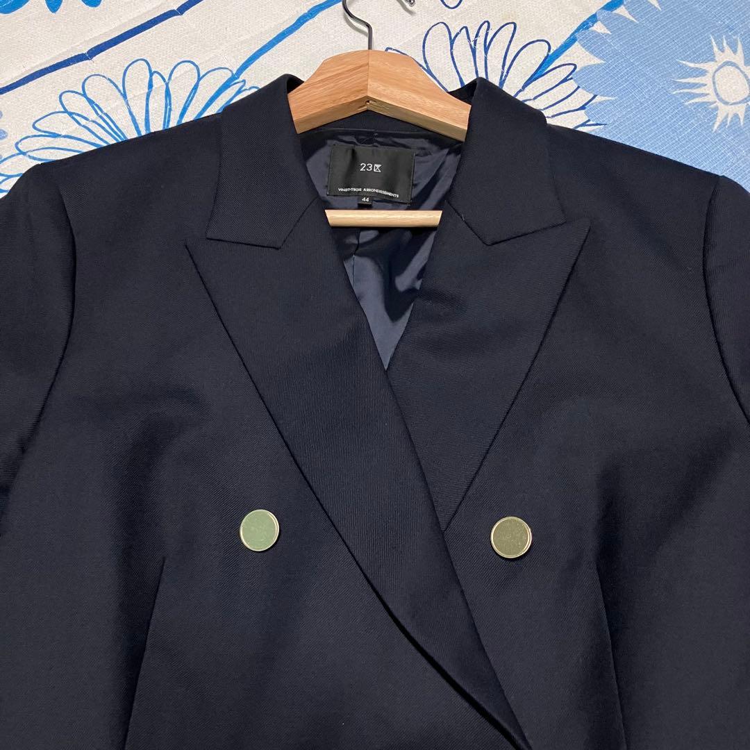 【希少】23区　金ボタン　紺ブレ　ブレザー　ダブルブレスト　ジャケット