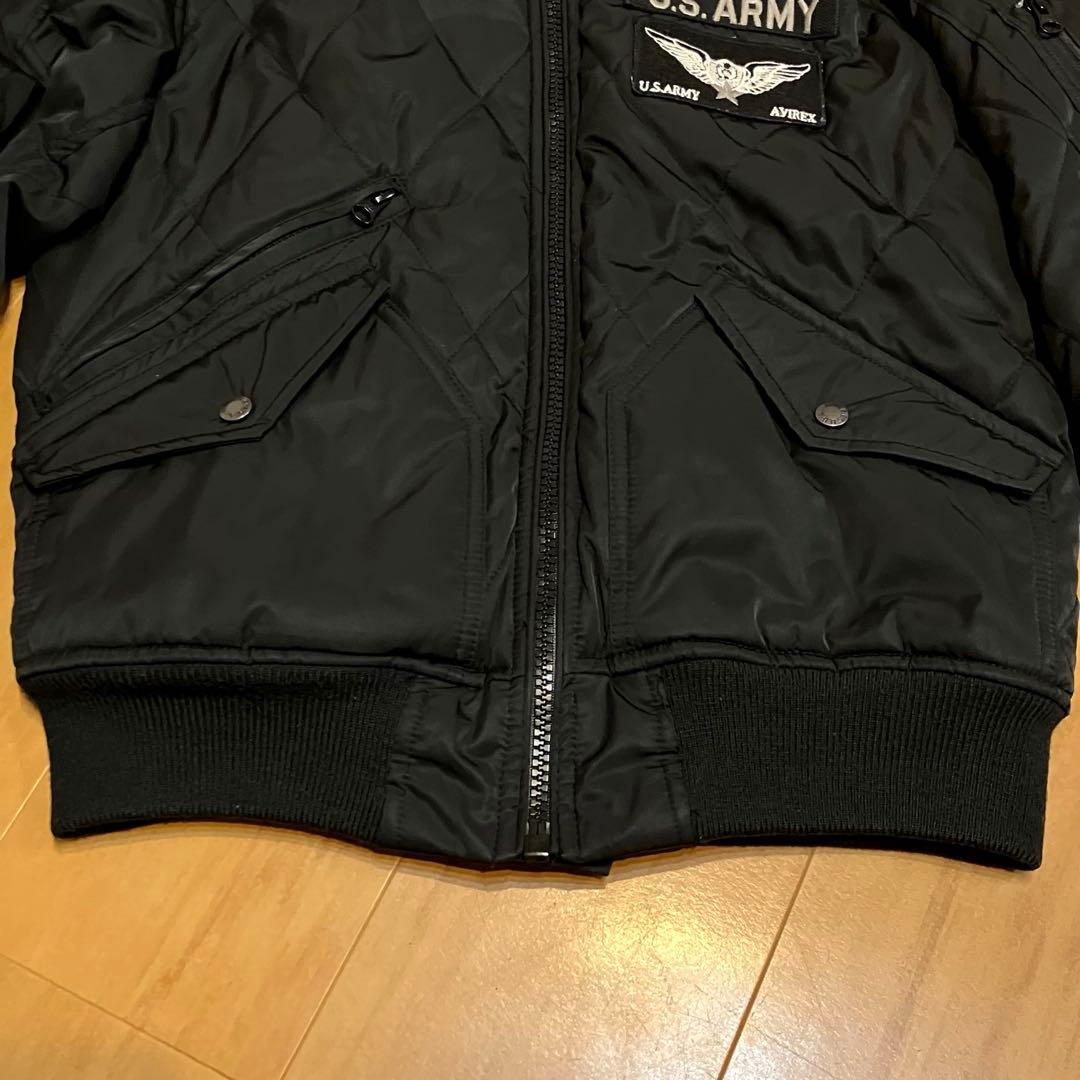 AVIREX CWVジャケット キルティング 中綿 イーグル ワッペン 刺繍