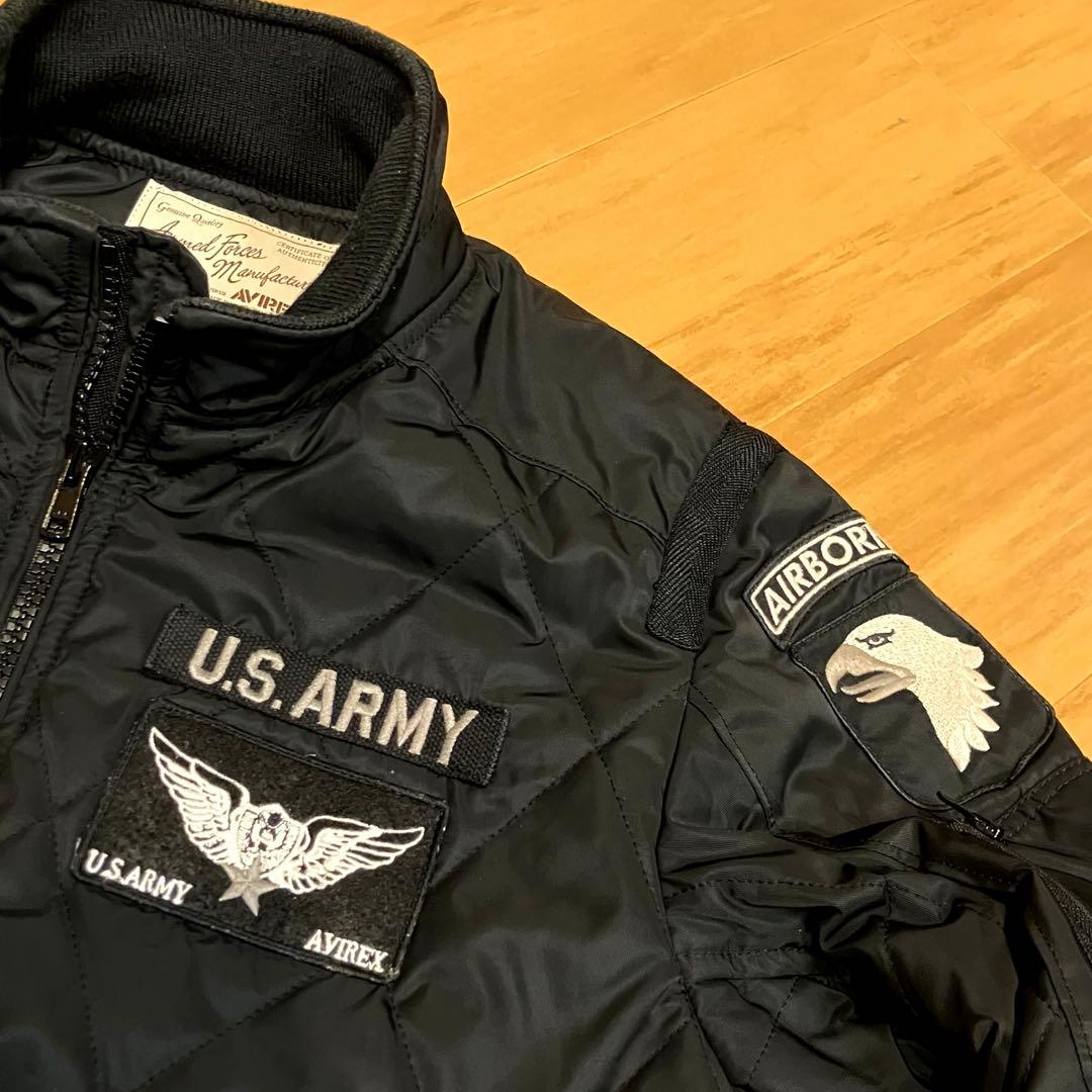 AVIREX CWVジャケット キルティング 中綿 イーグル ワッペン 刺繍