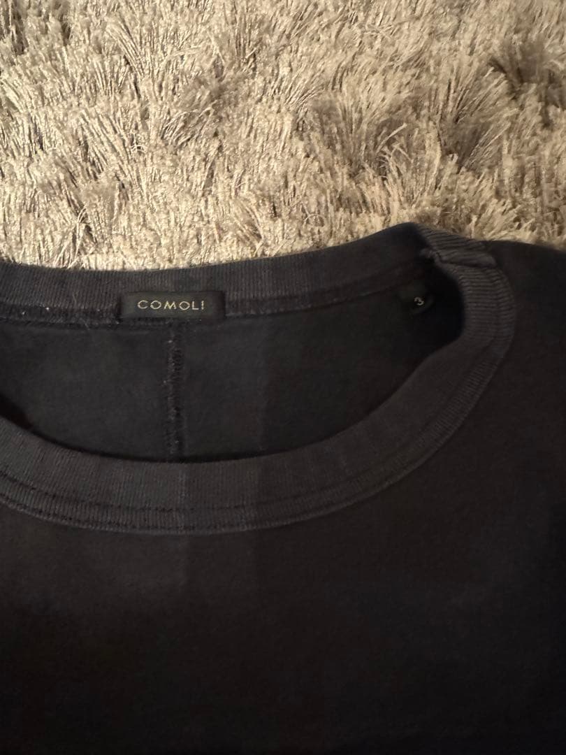 comoli フットボールTシャツ 3サイズ ネイビー