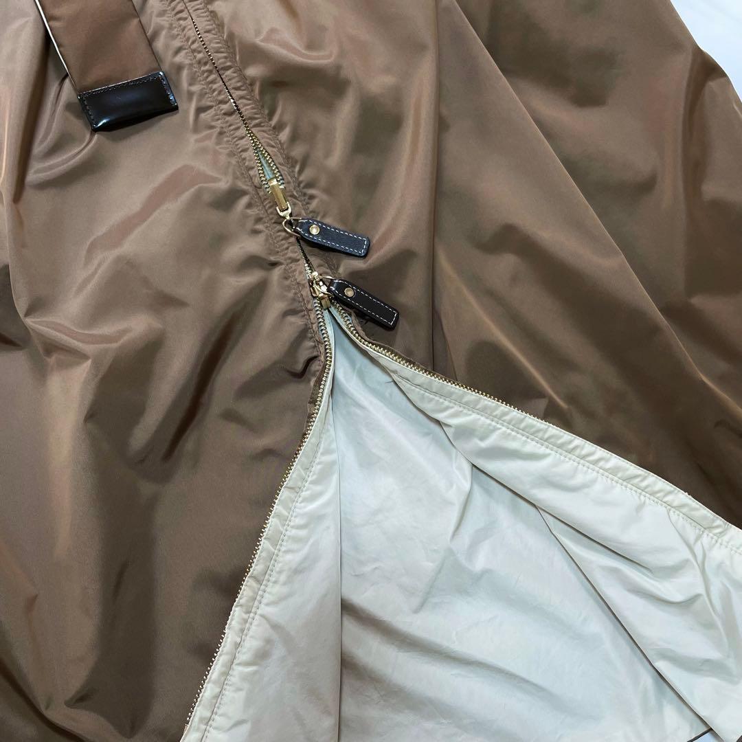 未使用級✨MaxMaraTheCubeリバーシブルタフタフーデットコート4way