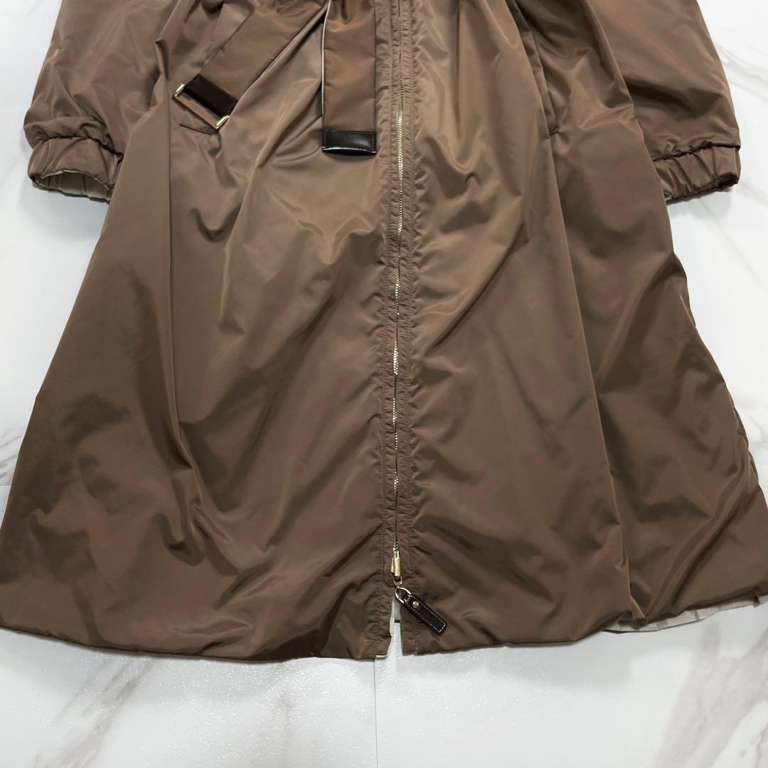 未使用級✨MaxMaraTheCubeリバーシブルタフタフーデットコート4way