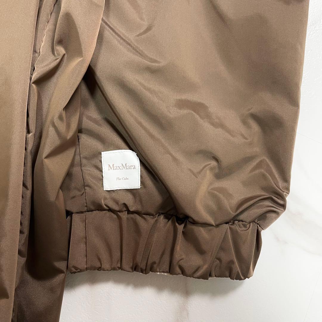 未使用級✨MaxMaraTheCubeリバーシブルタフタフーデットコート4way