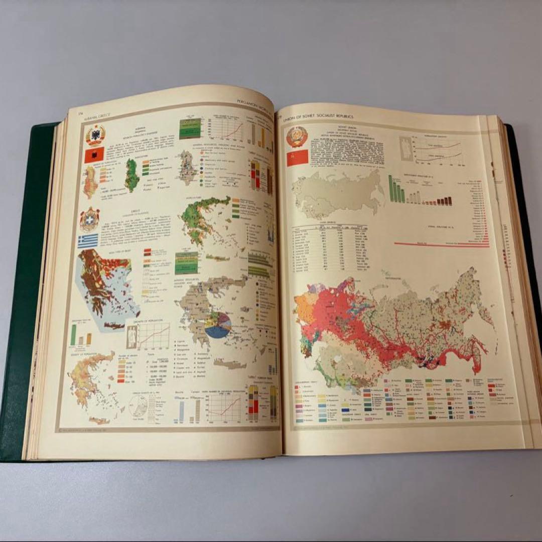 Pergamon World Atlas 1968 世界地図帳