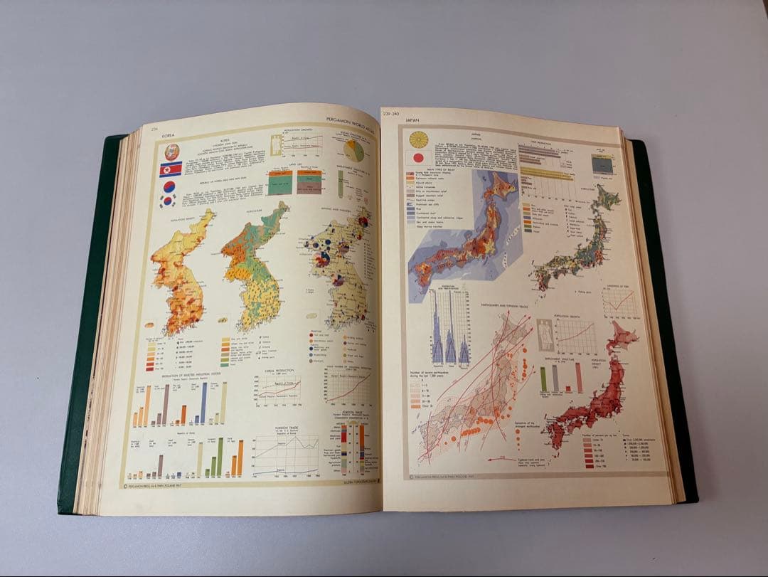 Pergamon World Atlas 1968 世界地図帳