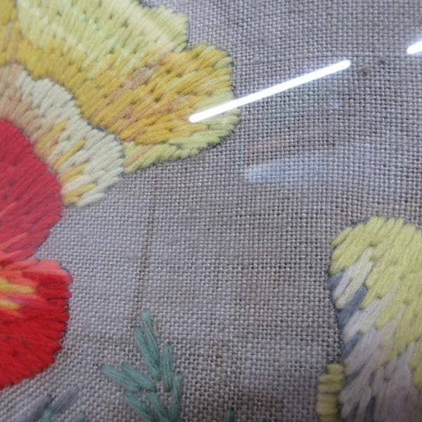 イギリス アンティーク 家具 ファイヤースクリーン 衝立 刺繍 英国 6940d