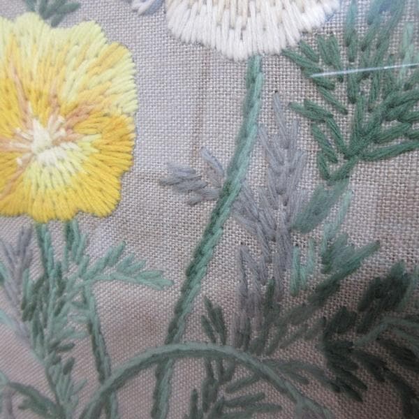 イギリス アンティーク 家具 ファイヤースクリーン 衝立 刺繍 英国 6940d