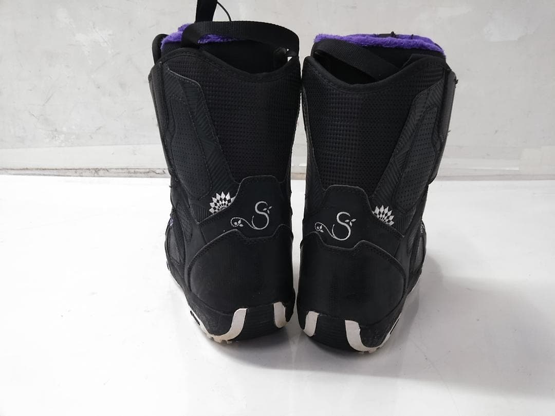 サロモン スノーボードブーツ PEARL 25cm BOA ブラック×パープル◆