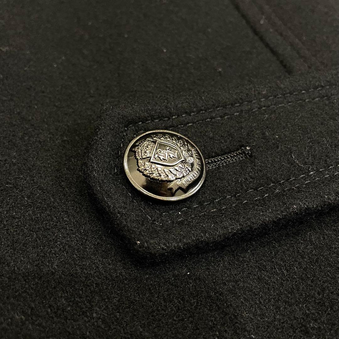 美品 BURBERRY ブルーレーベル ダブルブレスト Pコート ブラック