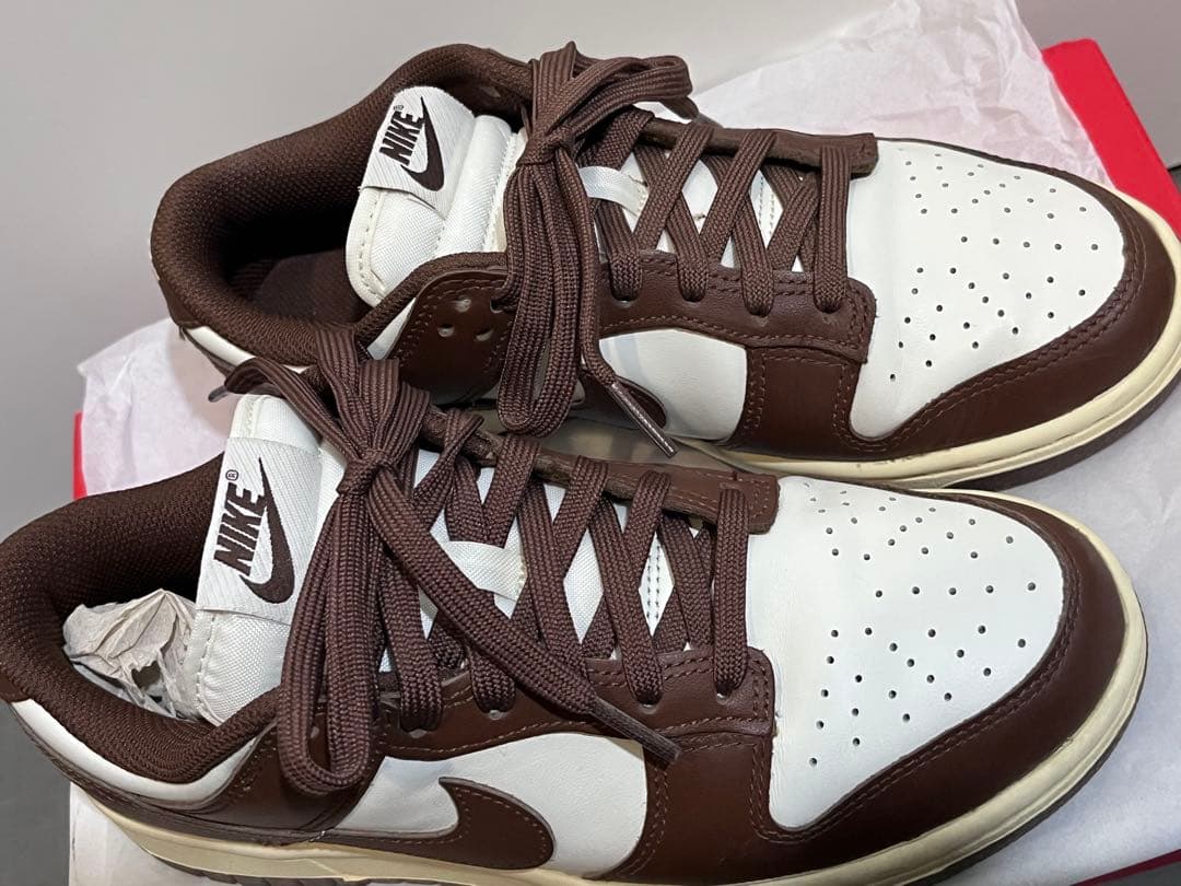 24.5 Nike Dunk Low ブラウン/ホワイト 一度だけ着用