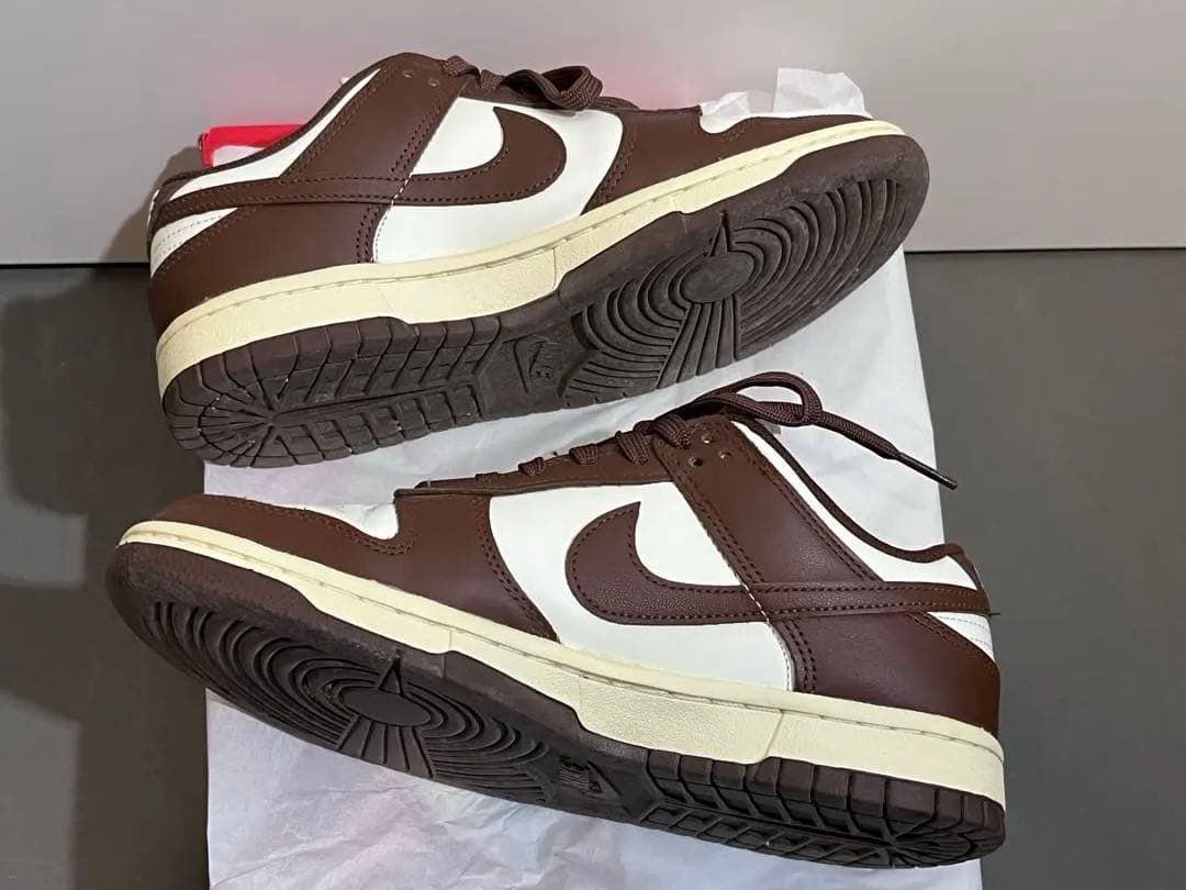 24.5 Nike Dunk Low ブラウン/ホワイト 一度だけ着用