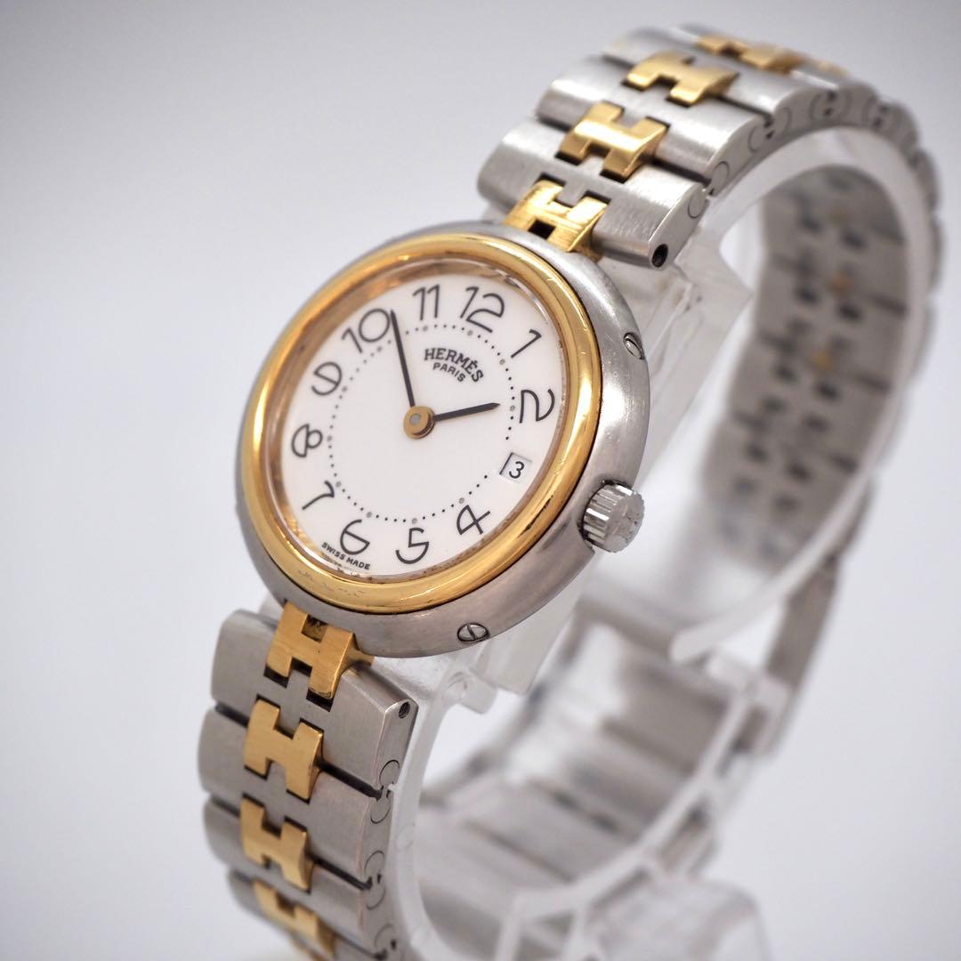 専用421 稼働HERMES 時計　プロフィール　レディース　ゴールド　ホワイト