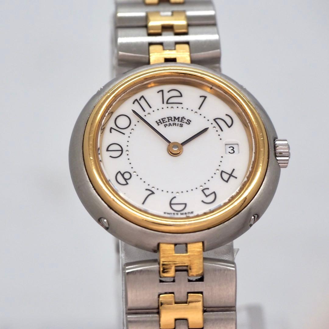 専用421 稼働HERMES 時計　プロフィール　レディース　ゴールド　ホワイト