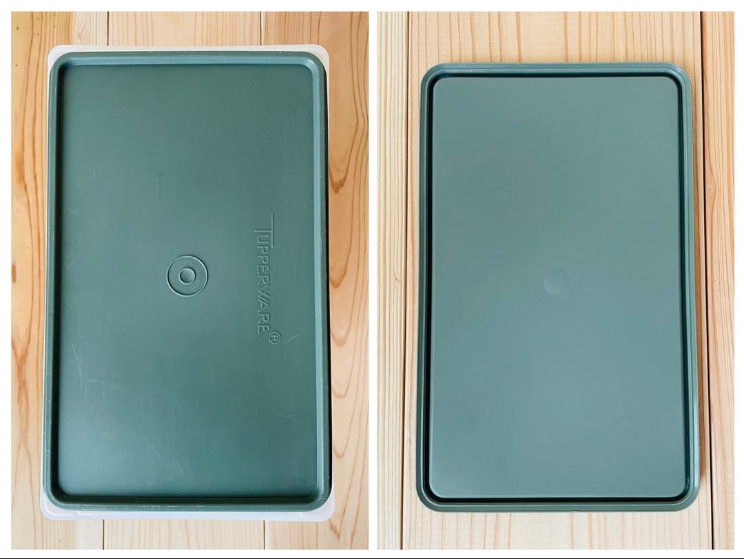 4個セット/タッパーウェア/キッチンキーパー/ライスキーパー/米びつ/深緑