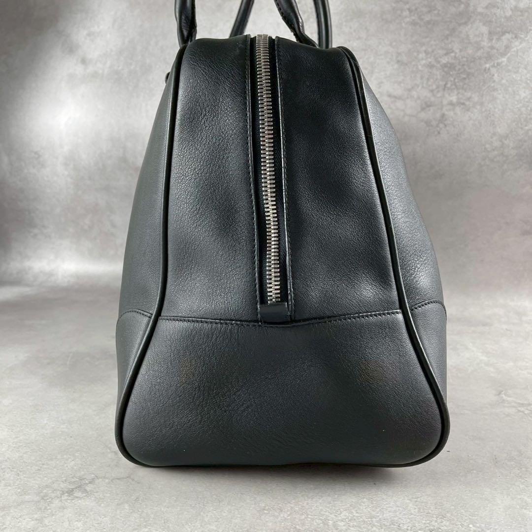 ロエベ　アマソナ45　ボストンバッグ　肩掛け　ブラック　レザー