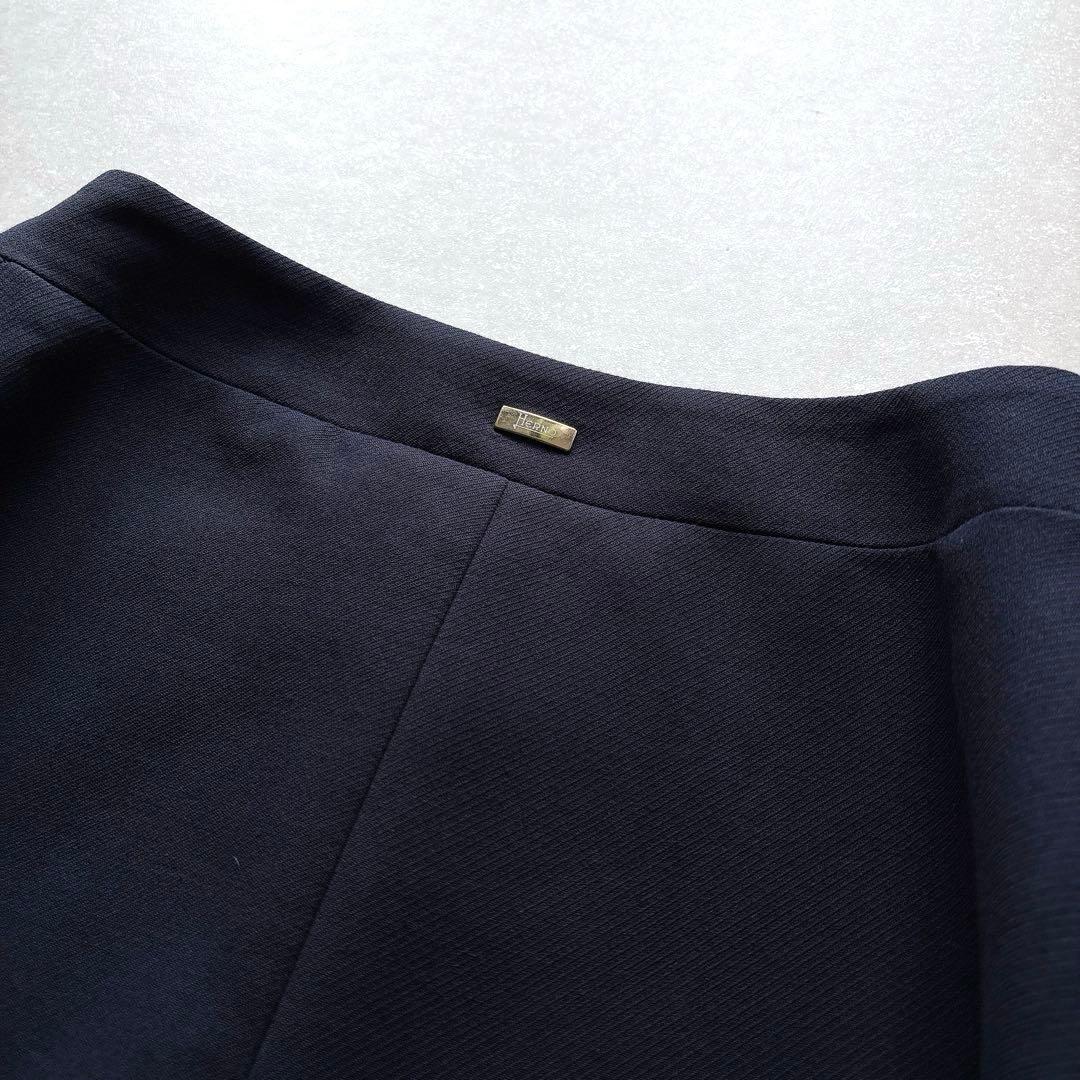 美品★HERNO｜定価14万 オフィサーカラーコート ネイビー 40