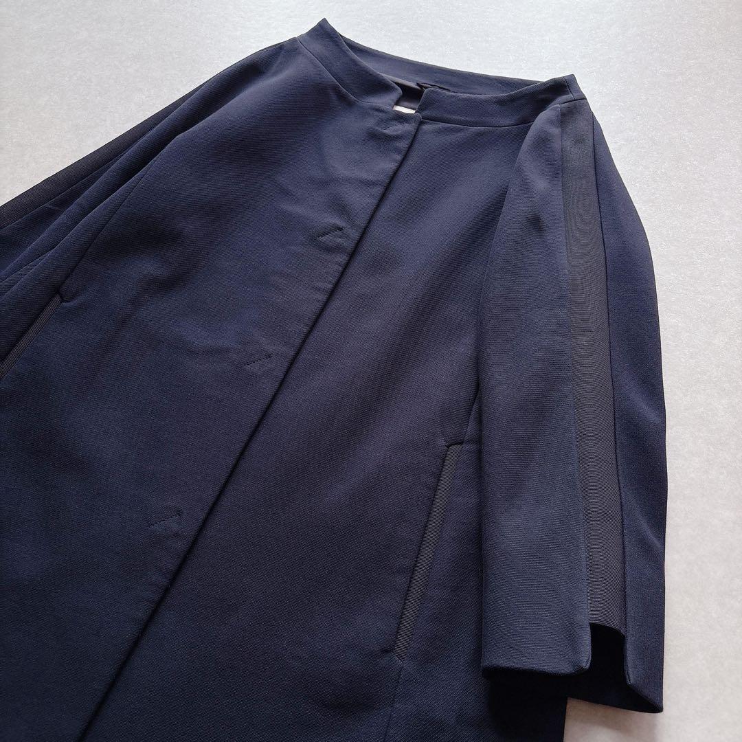 美品★HERNO｜定価14万 オフィサーカラーコート ネイビー 40