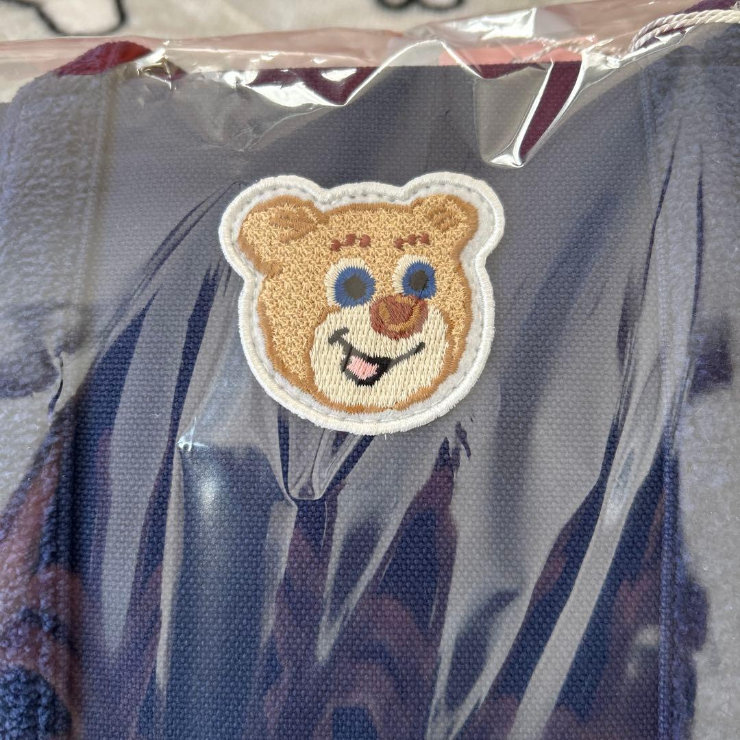 ラブラリーバイフェイラー　オールドテディ　ワッペントートバッグ　ネイビー　小