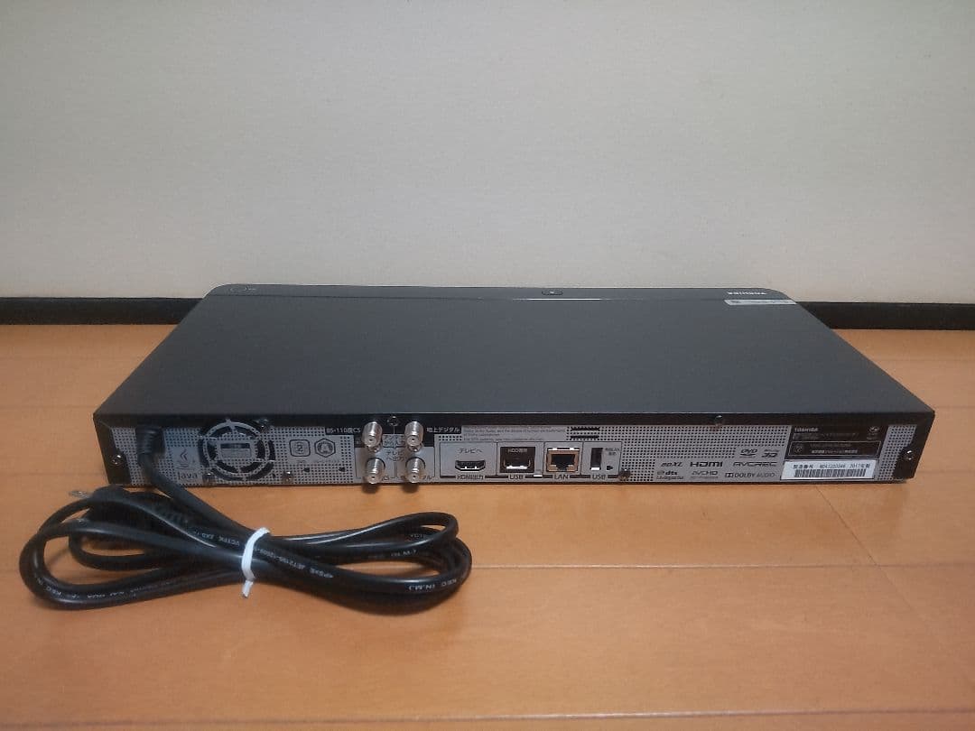 東芝　REGZA　DBR―W507 500GB→1TB プチメンテ済み