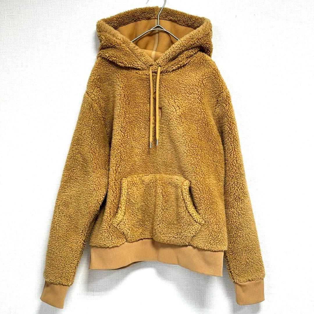 レア ラルフローレン プルオーバーもこもこパーカー　ビッグポニー刺繍　キャメル