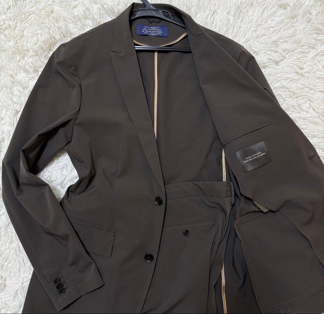 【極美品】nano universe トラベルスーツセットアップSOLOTEX