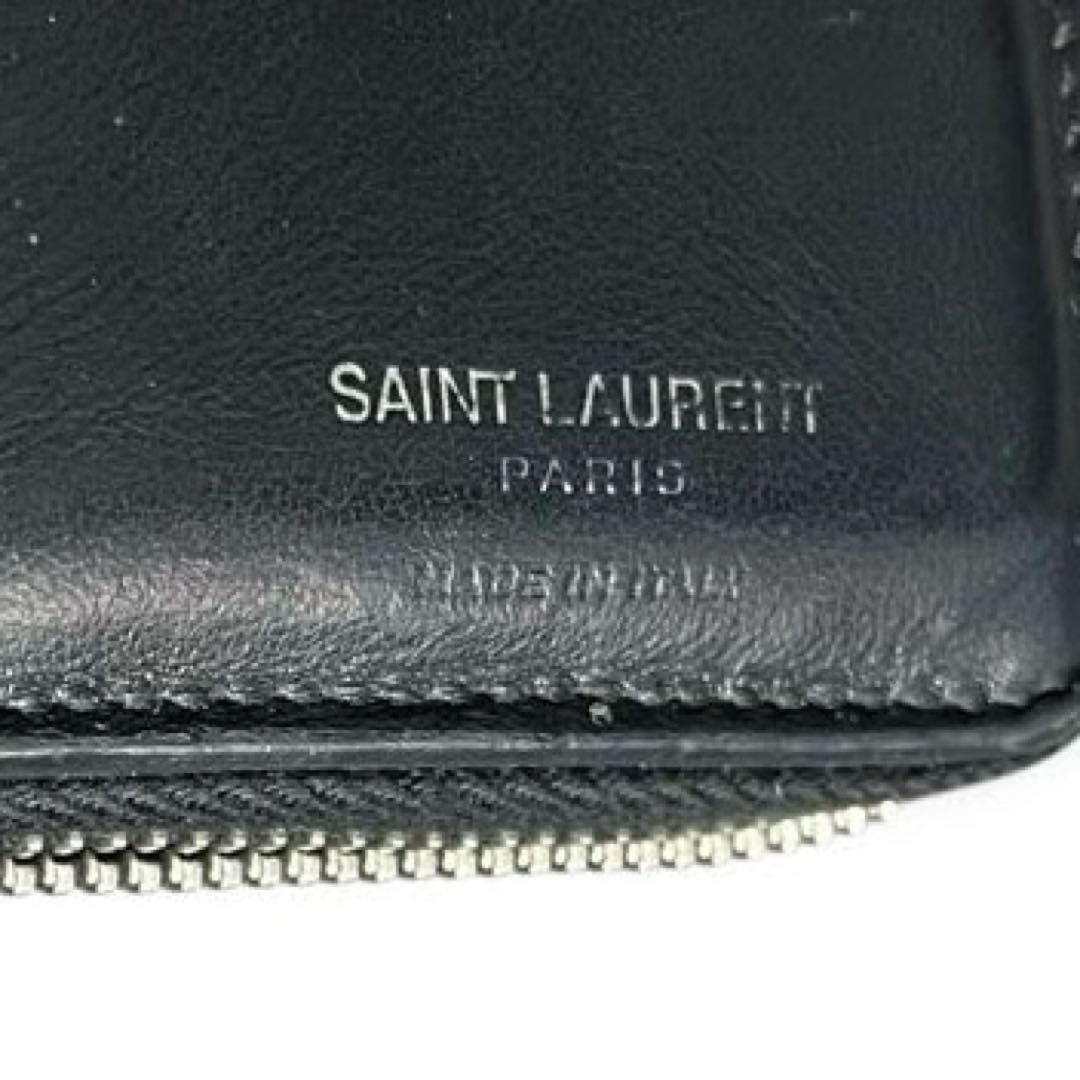 美品 サンローラン YSL カサンドラ レザー 財布 折財布 ウォレット 型押し